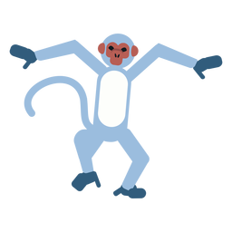 Affenmaulkorb Schwanz Bein flach abgerundet PNG-Design
