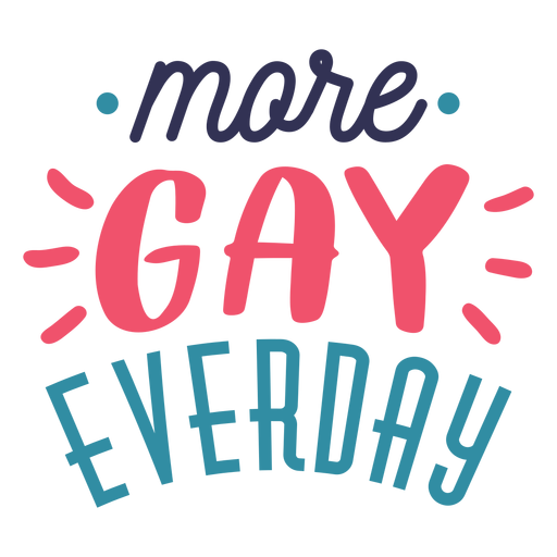 More gay everyday spot line PNG Design