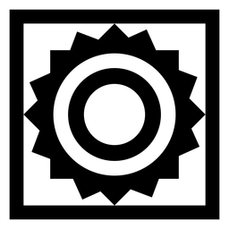 Mosaico círculo flor cuadrado silueta detallada Diseño PNG