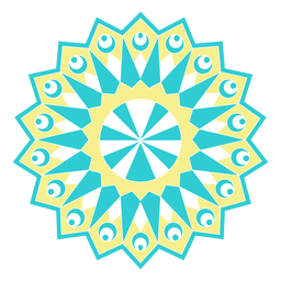 Mosaikkreis Sonnenblumenfigur detaillierte Silhouette PNG-Design
