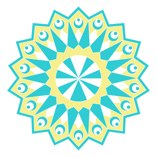 Mosaico c?rculo girasol figura silueta detallada Diseño PNG