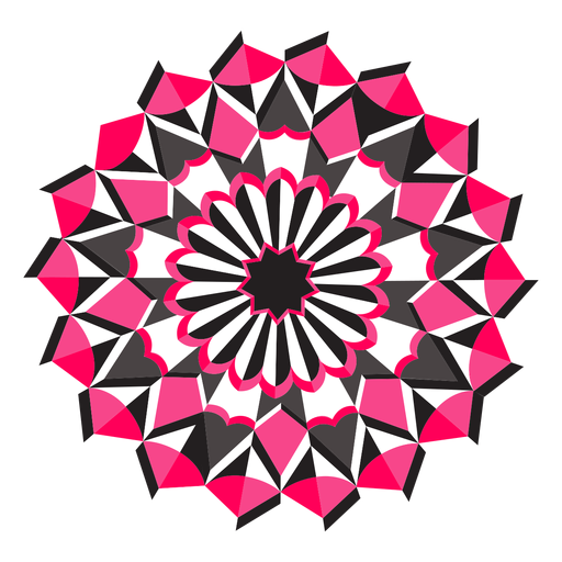 Mosaik Blume Abbildung Abzeichen Aufkleber PNG-Design