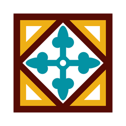 Círculo de mosaico flecha losango plano Desenho PNG