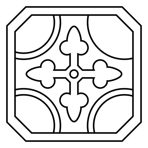 Traço de seta do círculo do mosaico Desenho PNG