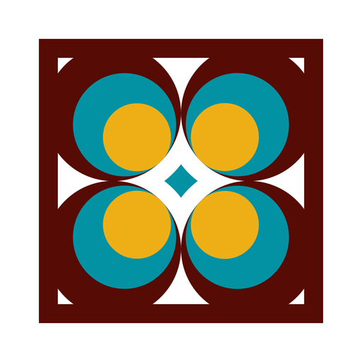 Círculo de mosaico em losango plano Desenho PNG
