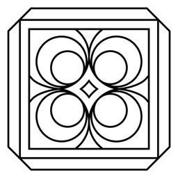 Mosaic circle rhomb stroke PNG Design
