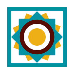 Mosaic circle square flat PNG Design