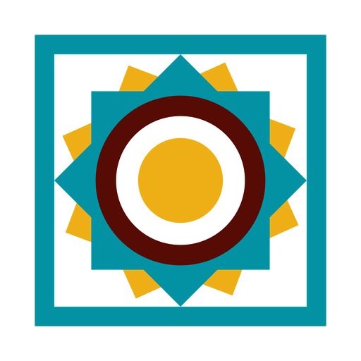Mosaico círculo cuadrado plano Diseño PNG