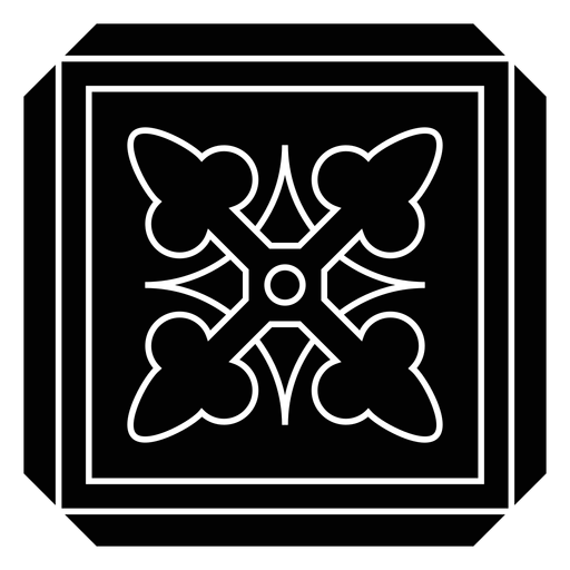 Mosaico quadrado seta detalhada silhueta Desenho PNG