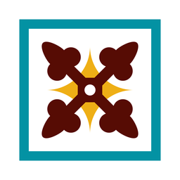 Mosaik quadratischer Pfeil flach PNG-Design