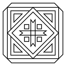 Mosaic square arrow triangle stroke Transparent PNG
