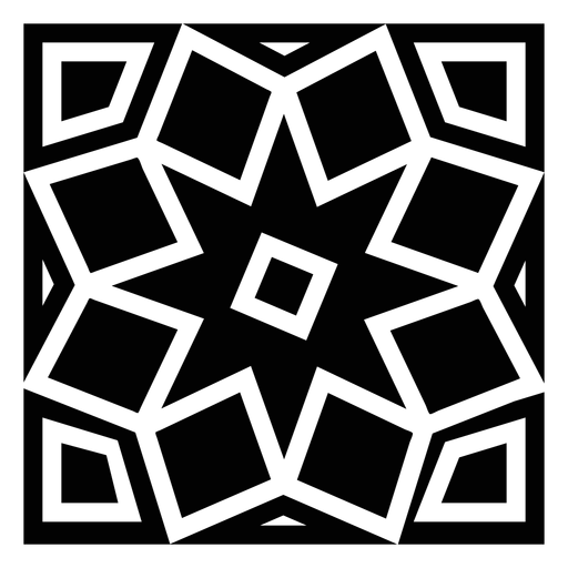 Mosaikquadrat detaillierte Silhouette PNG-Design
