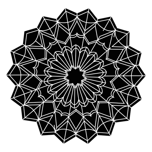 Trazo de flor de red de mosaico Diseño PNG