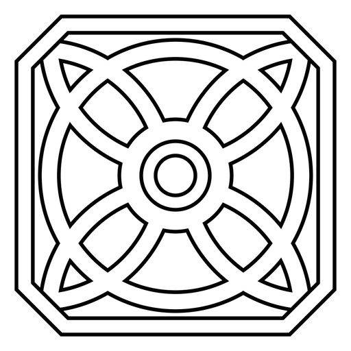 Trazo de círculo de flor de pétalo de mosaico Diseño PNG