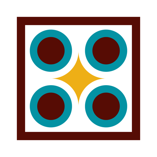 Mosaic rhomb circle square flat PNG Design