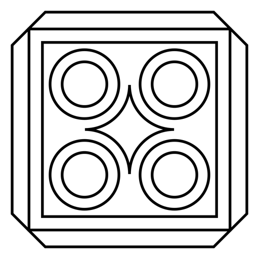 Mosaic rhomb circle square stroke PNG Design