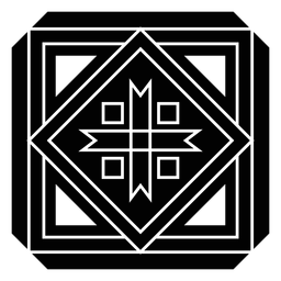 Mosaic square rhomb triangle detailed silhouette PNG Design