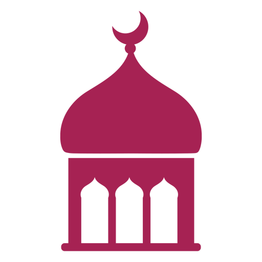 Halbmond der Moschee Kuppelturm detaillierte Silhouette PNG-Design