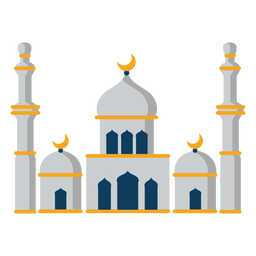 Mosque tower dome crescent flat Transparent PNG