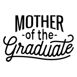 Mutter des Absolventenaufklebers PNG-Design