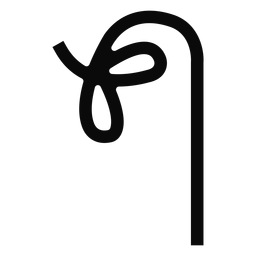 O u Knoten Zweig Lasso Stamm Silhouette PNG-Design