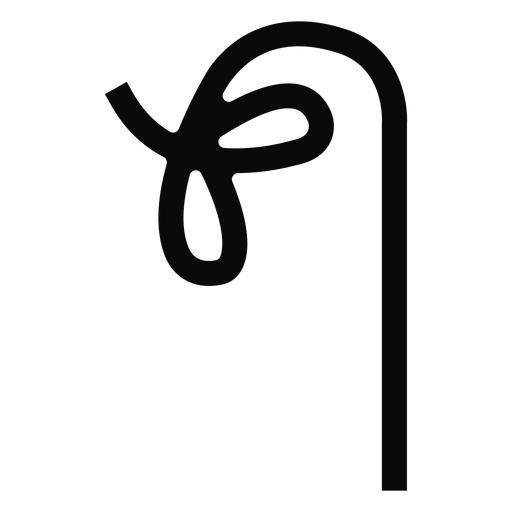 O u knot branch lasso trunk silhouette PNG Design