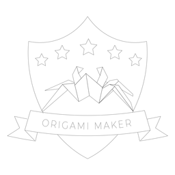 Línea de placa de papel de estrella de araña fabricante de origami Diseño PNG