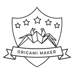 Origami Maker Spider Star Papier Abzeichen Strich PNG-Design