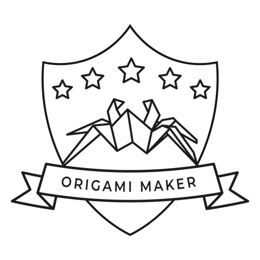 Origami Maker Spider Star Papier Abzeichen Strich PNG-Design