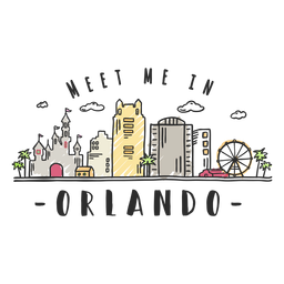 Orlando skyline sticker