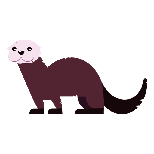 Cauda de pelo de lontra com focinho arredondado
