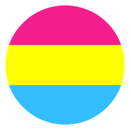 Pansexual circle stripe flat PNG Design