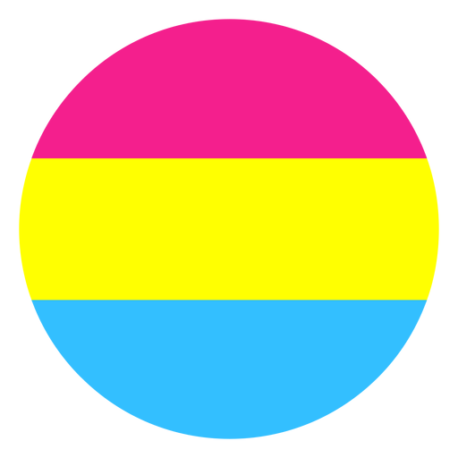 Pansexual circle stripe flat PNG Design