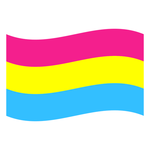 Pansexual bandera raya plana Diseño PNG