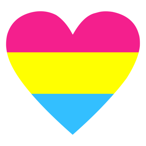 Faixa de cora??o pansexual plana Desenho PNG