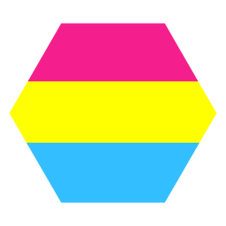 Pansexueller Sechseckstreifen flach PNG-Design