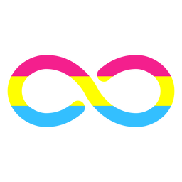 Pansexual infinito banda plana Diseño PNG