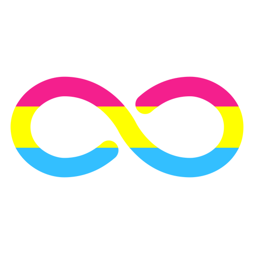 Pansexual infinity stripe flat - Transparent PNG & SVG vector file