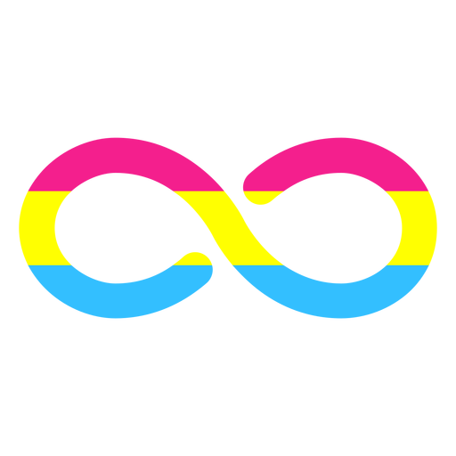 Pansexual infinity stripe flat PNG Design