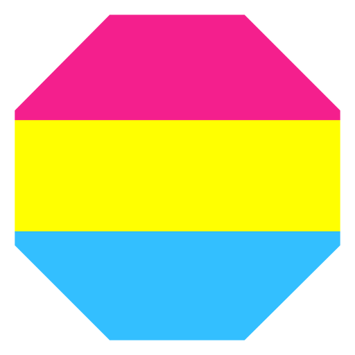 Pansexual octagon stripe flat Desenho PNG