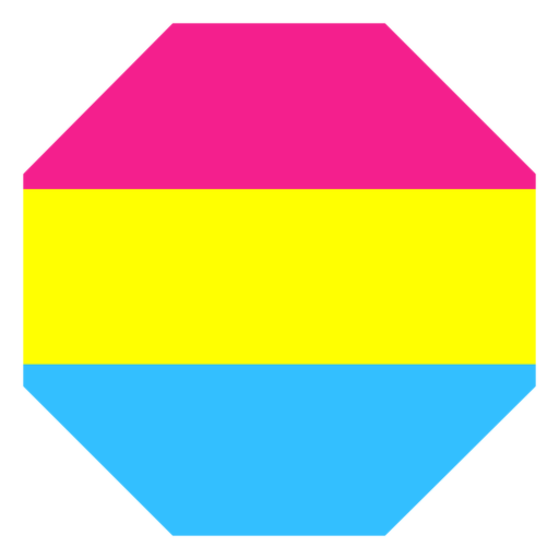 Pansexuelle Achteck Streifen flach PNG-Design