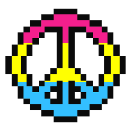 Pansexual pacific stripe pixel flat Desenho PNG