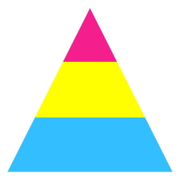 Pansexual triangle stripe flat PNG Design