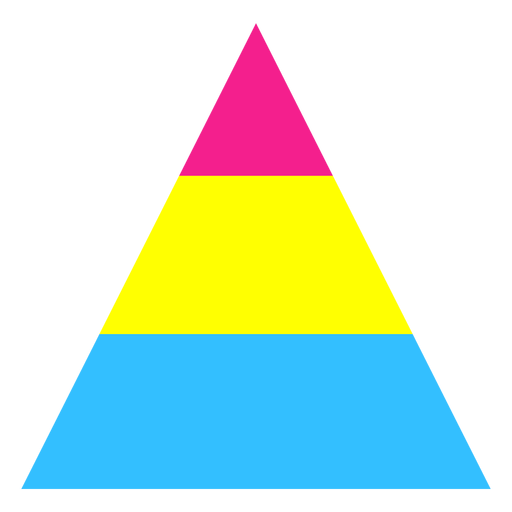 Triângulo pansexual com faixa plana Desenho PNG