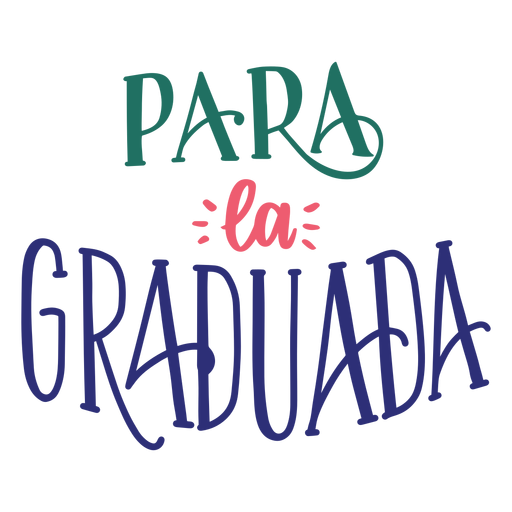 Para la Graduada Aufkleber PNG-Design