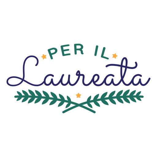 Pegatina rama de il laureata Diseño PNG