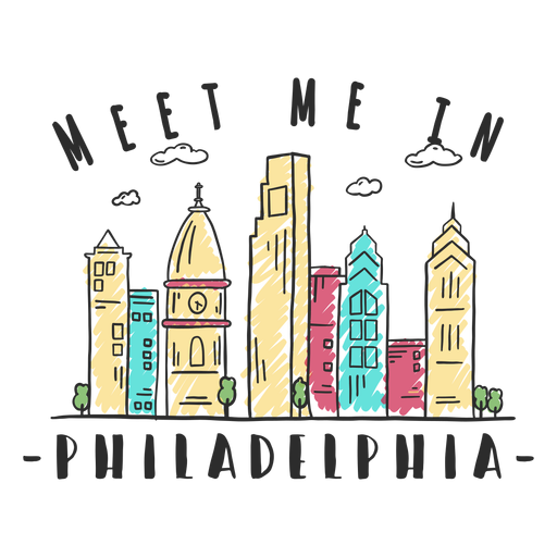Filadelfia pegatina Diseño PNG