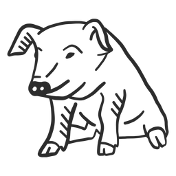 Schweineohrschnauze Huf kritzeln PNG-Design