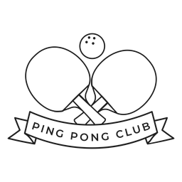 Ping pong club tennis ball racket badge stroke PNG Design Transparent PNG