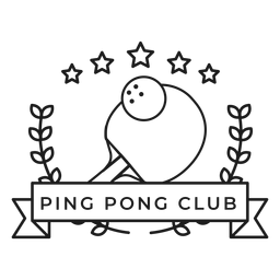 Bola de tênis clube de pingue-pongue raquete estrela ramo curso distintivo Desenho PNG